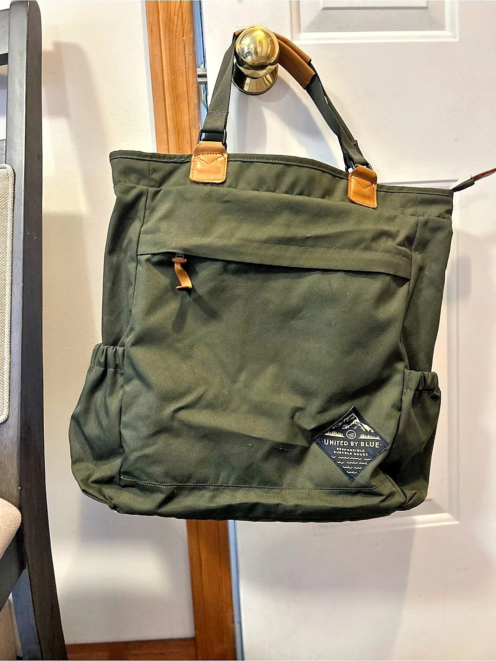 United by Blue Convertible Tote Backpack Olive & Brown
